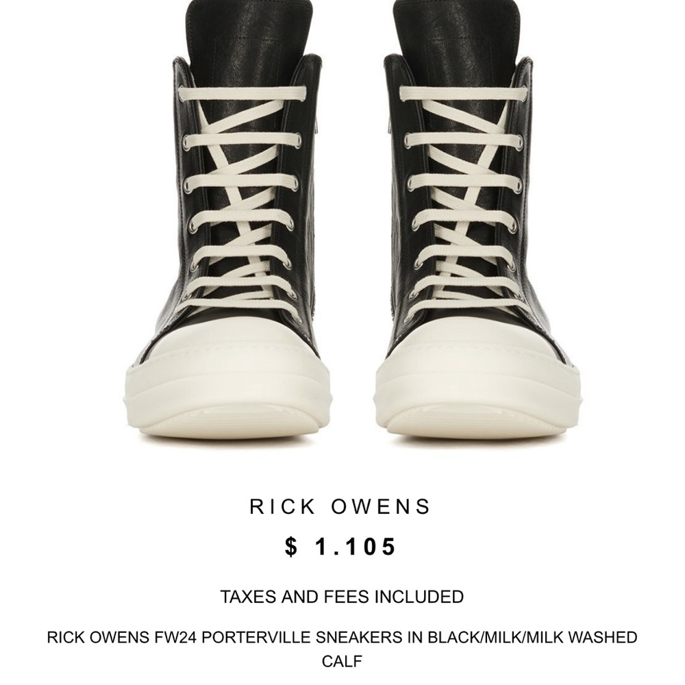 Rick Owens High Top Sneakers
